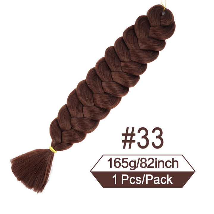 Womens Multi-colored Long Braided Ponytail
