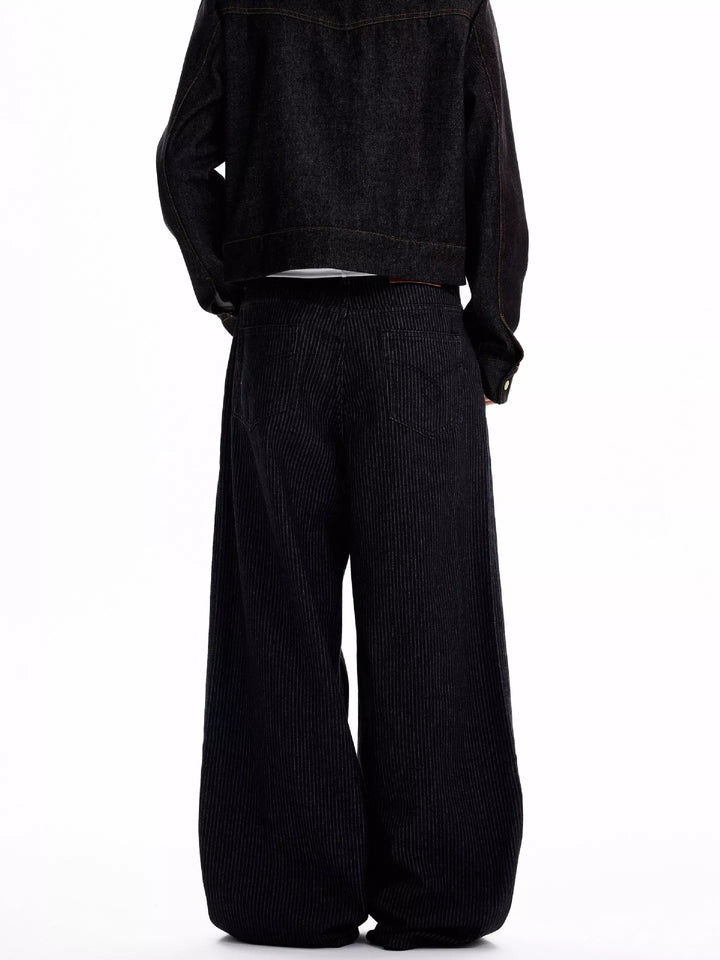Men's Full Size Button Fly Wide Leg Jeans Plus Size