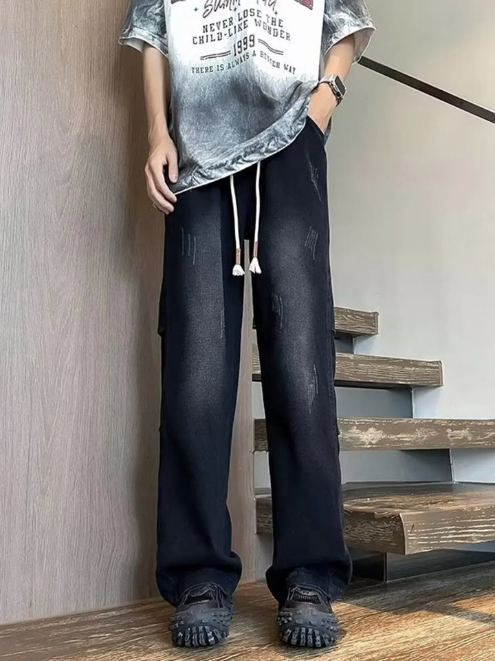 Men's Plus Size Wide Leg Jeans