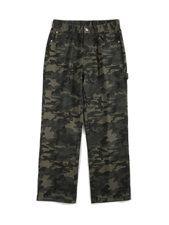 Men's Full Size Camouflage Loose Fit Jeans Plus Wize