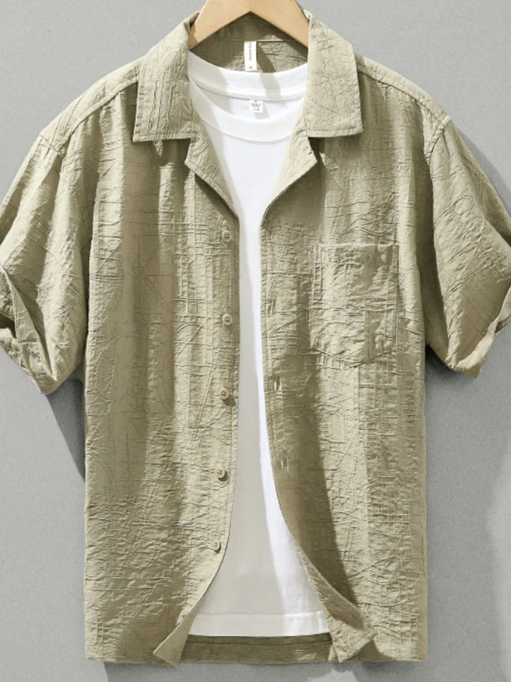 Men's Plus Size Button Up Short Sleeve Shirt