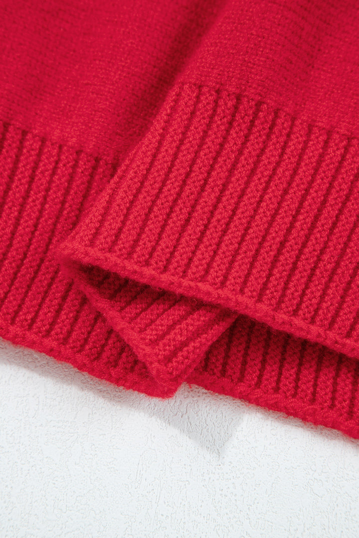 Fiery Red Christmas Holly Festive Holiday Sweater