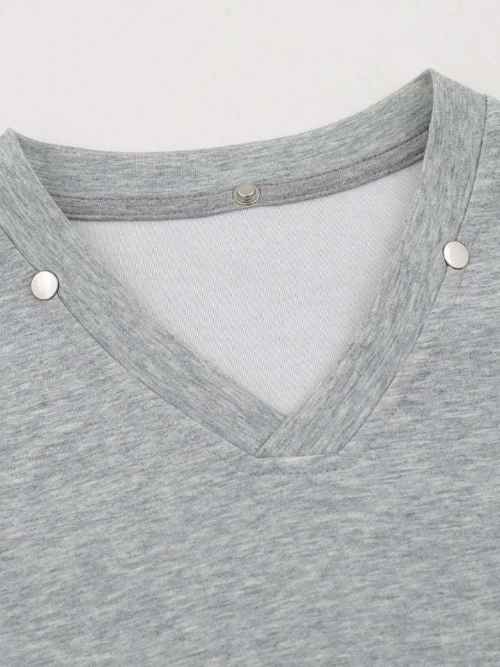 Men's Detachable Collar Short Sleeve Top