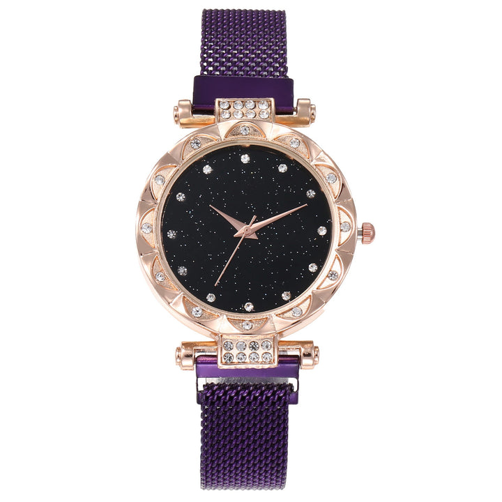 Magnetic Strap Set Womens Quartz Wristwatch