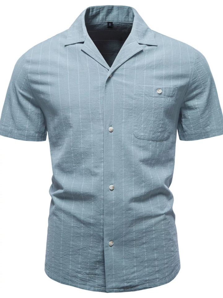 Men's Classic Striped Short-Sleeve Shirt