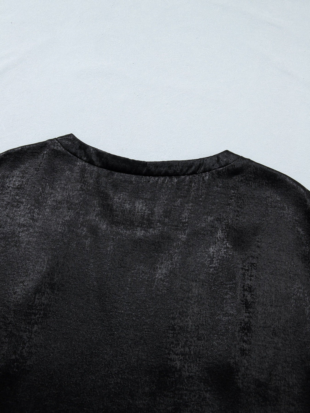 Metallic Round Neck Cap Sleeve Tee