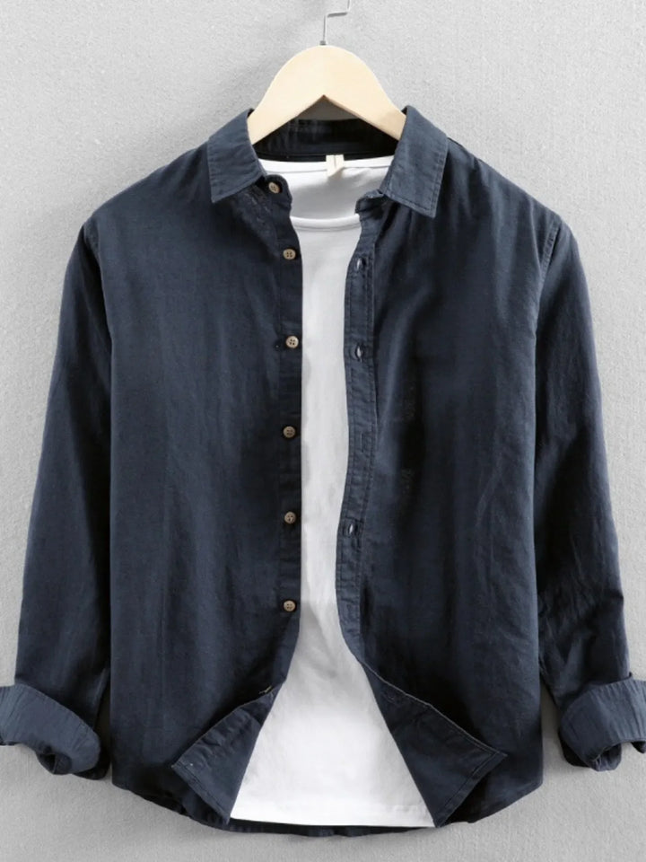 Men's Plus Size Button Up Long Sleeve Shirt