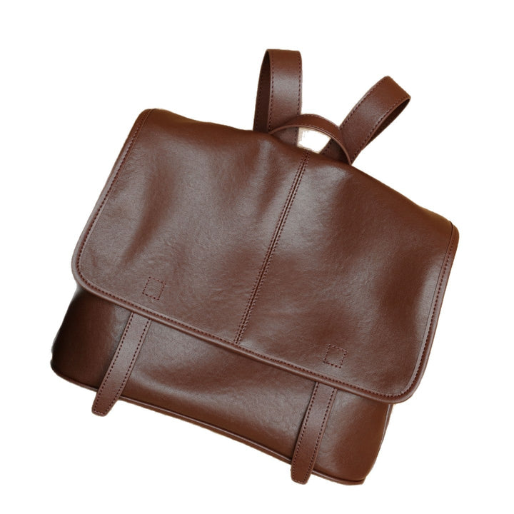 Cross-border Top-grain Vegetable-tanned Leather Backpack For Women, Large Capacity, Vintage Versatile Travel Bag, Genuine Leather Messenger Bag