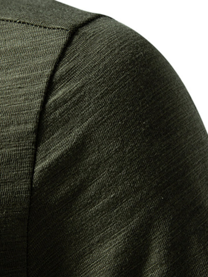 Men's Casual Button Detail T-Shirt