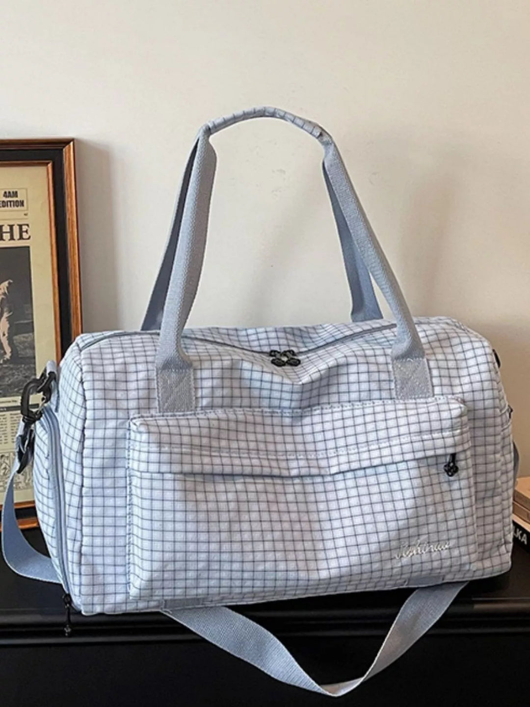 Lightweight Plaid Travel Bag
