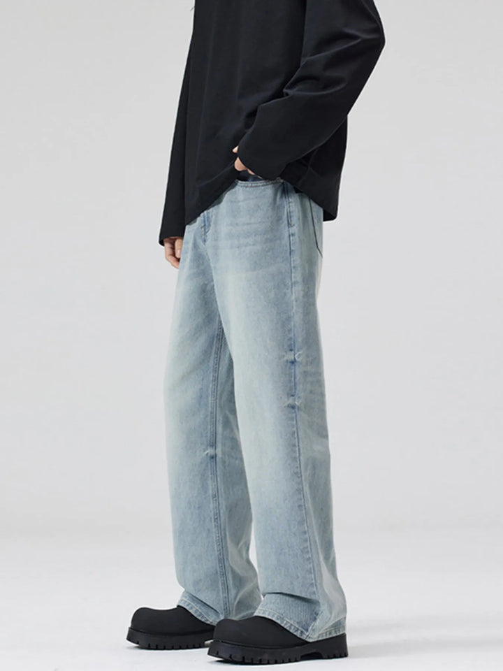 Men's Full Size Wide-Leg Relaxed Fit Jeans Plus Size