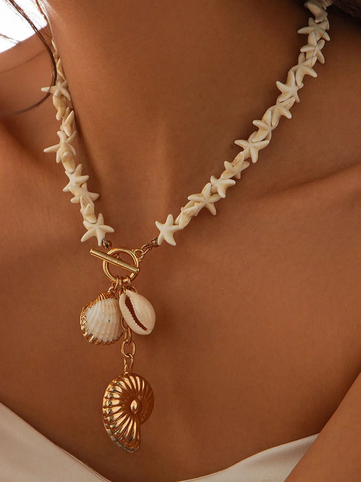 Starfish Shell Pendant Necklace