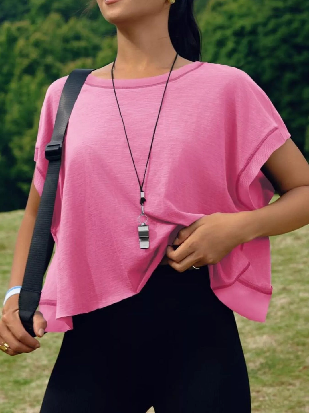 Cutout Back Short Sleeve T-Shirt
