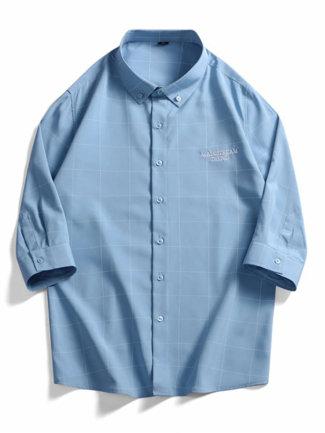 Men's Plus Size Casual Plaid Print Button-Down Shirt