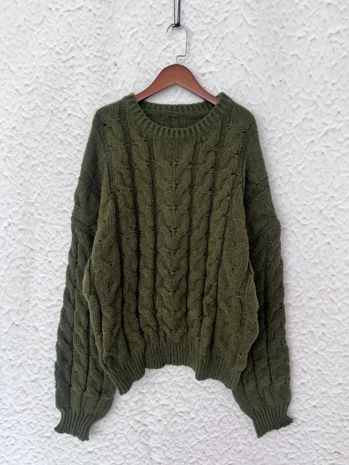 Cable Knit Long Sleeve Sweater