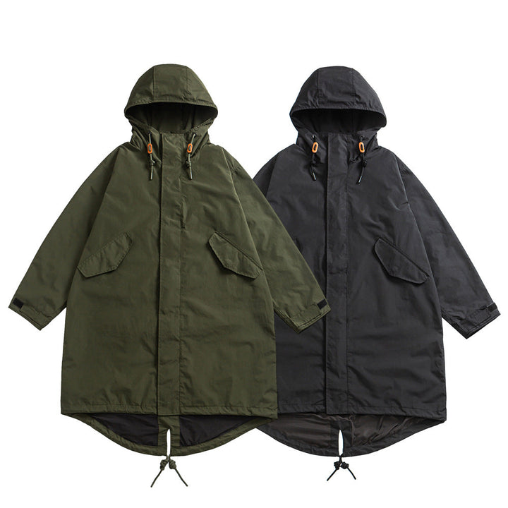 Loose-fit Retro-style Mid-length Trench Coat