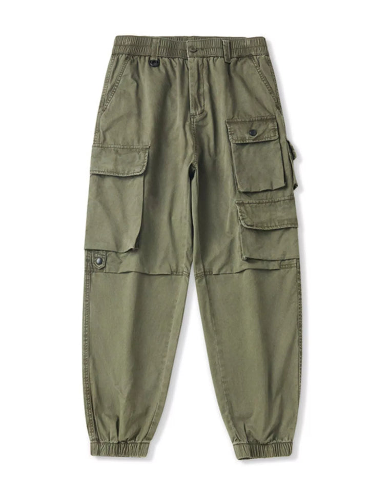 Men's Plus Size Relaxed Fit Multi-Pocket Cargo Pants