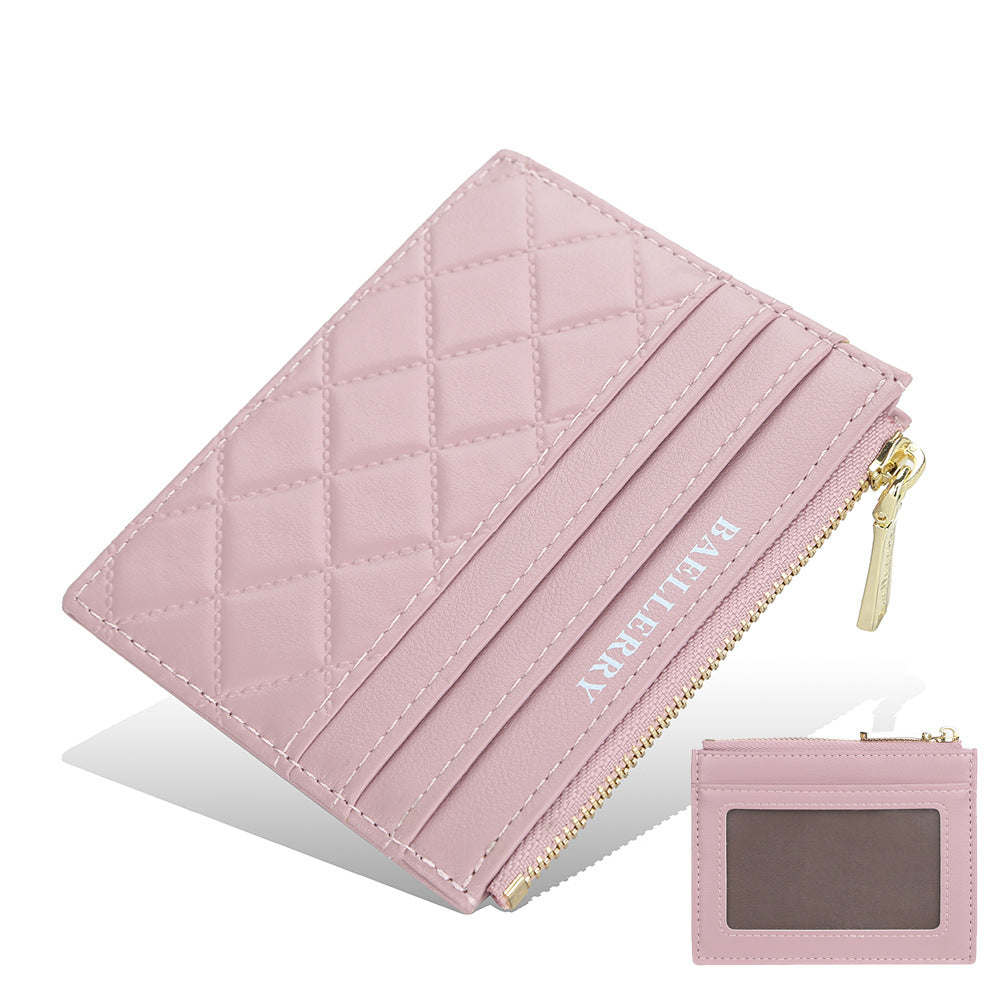 Womens Drivers License Card Holder Slim Zippered ID Case