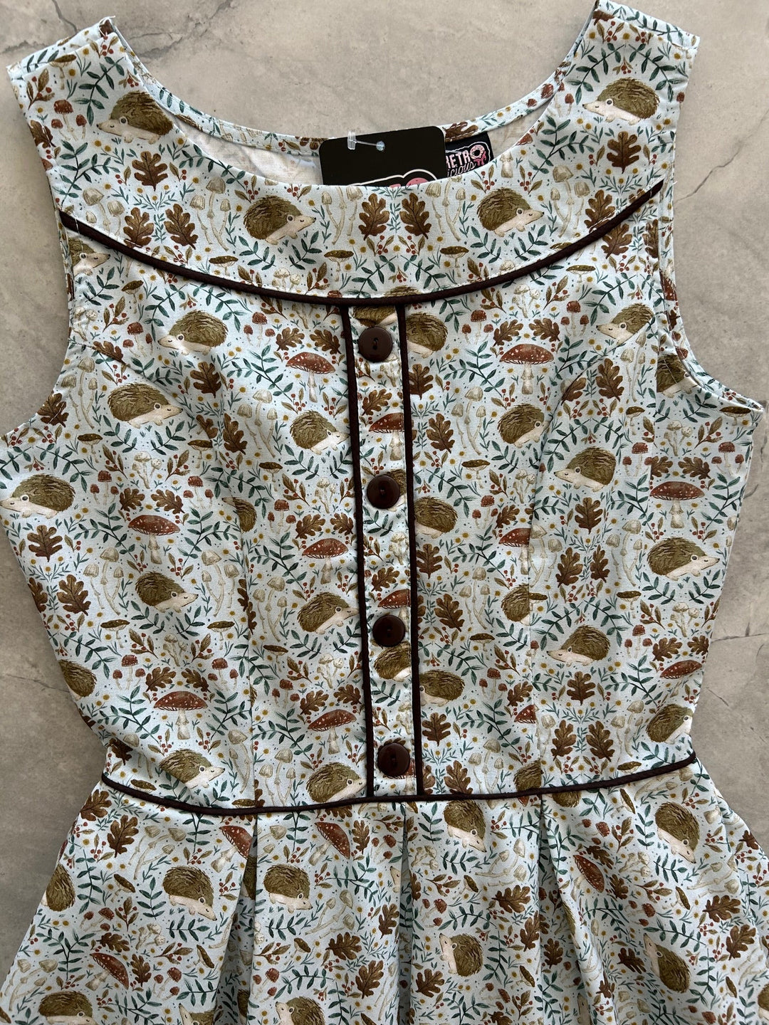 Elizabeth Dress in Hedgehogs - Large only