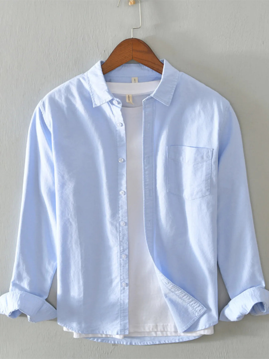 Men's Plus Size Button Up Long Sleeve Shirt