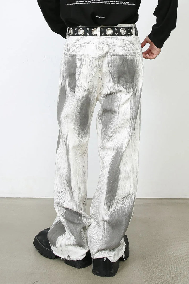 Men's Contrast Loose Jeans