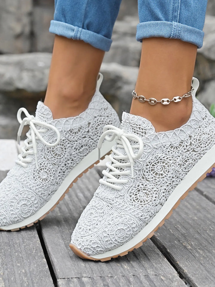 Mesh Lace Up Sneakers