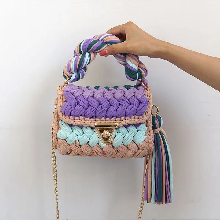 Handwoven Womens Tote Bag Minimalist Style