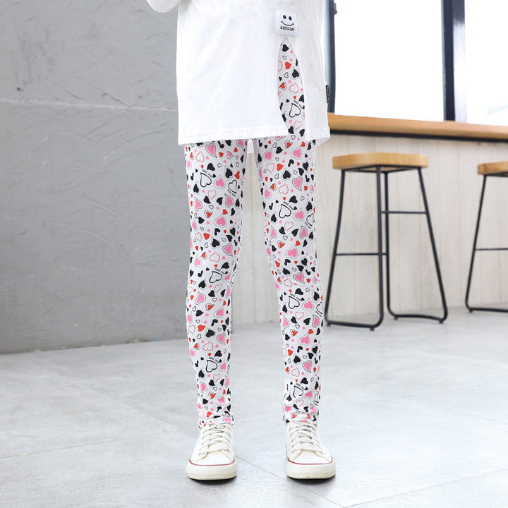 Summer Thin Stretchy Base Leggings For Children