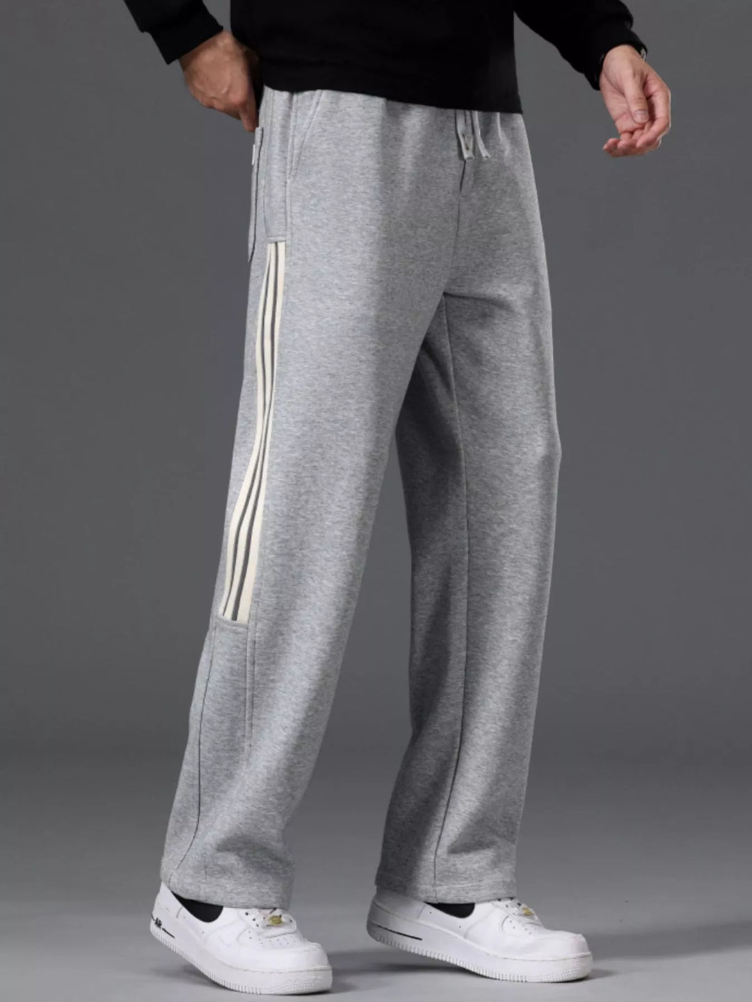 Men's Casual Striped Wide Leg Pants