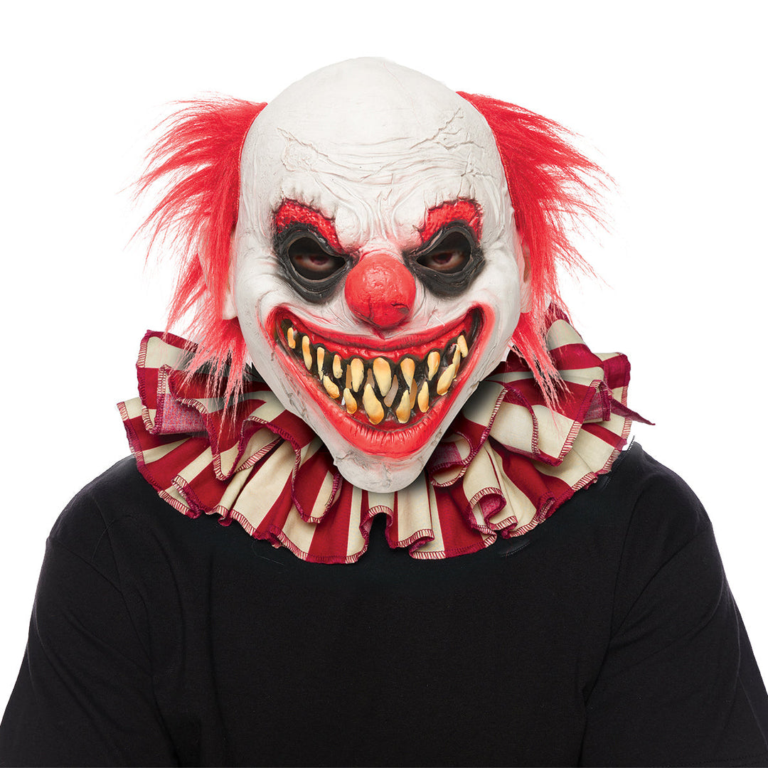 Clown Red and White Collar Jester Adult Accessory