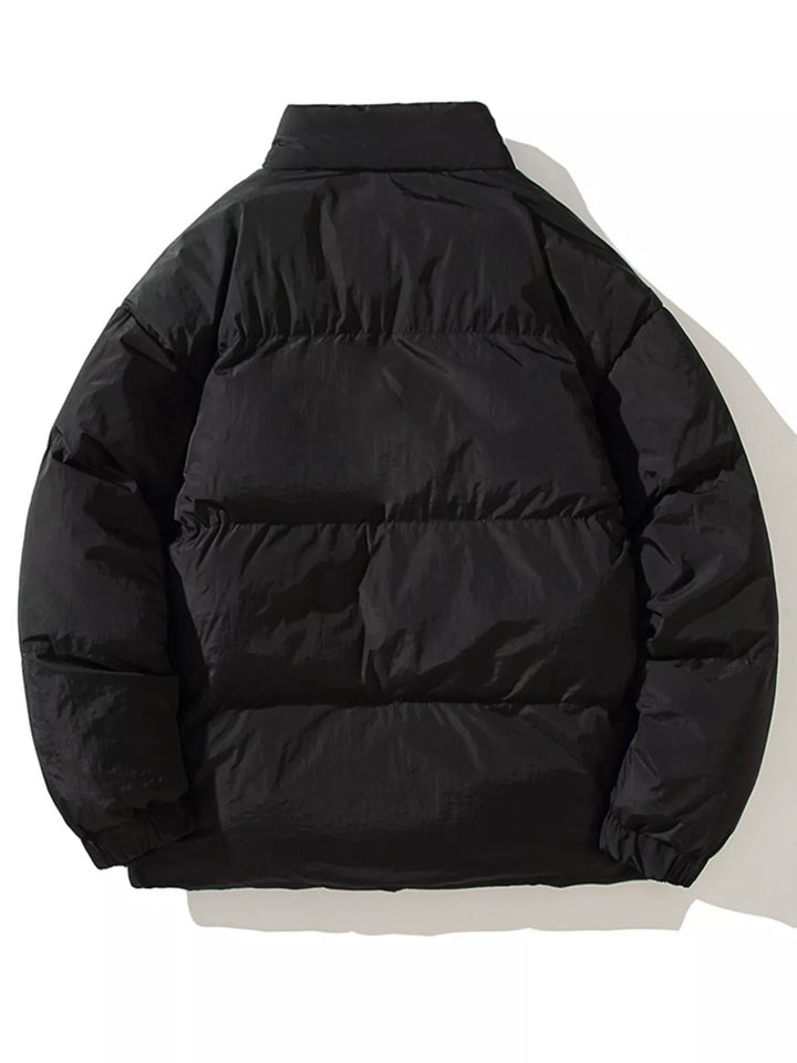 Men's Full Size Zip Up Fleece Puffer Jacket Plus Size