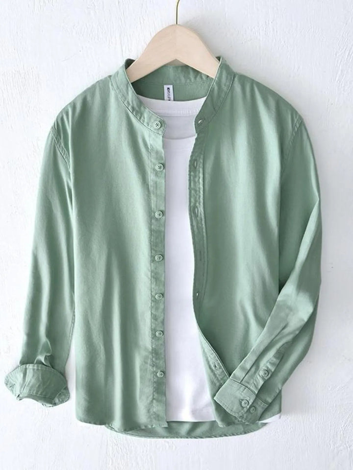Men's Plus Size Button Up Long Sleeve Shirt