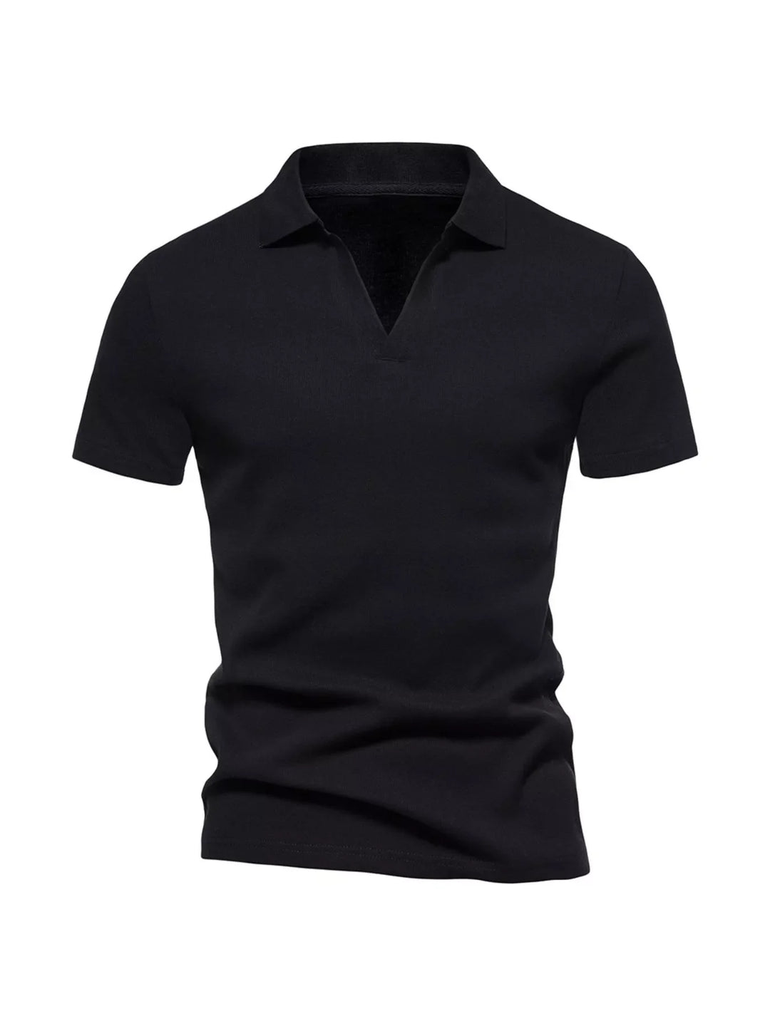 Men's Plus Size Casual Notched Short Sleeve Polo