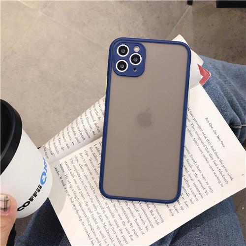 Frosted Color Contrast Mobile Phone Case To Prevent Falling