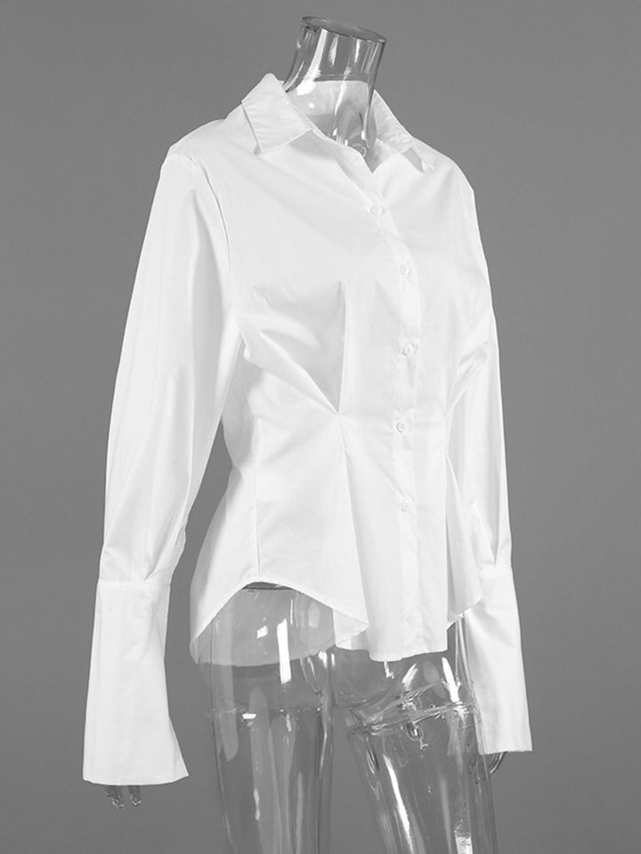 Button Up Cuff Detail Shirt