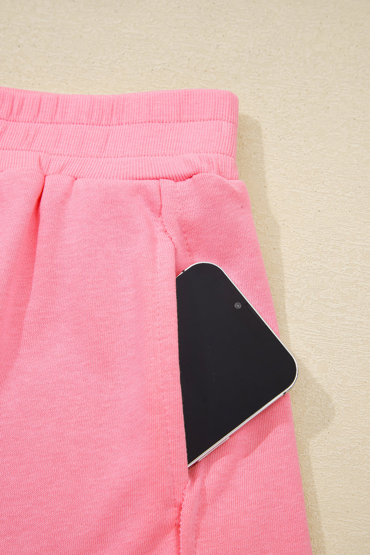 Sachet Pink Slim Tank Top Elastic Waist Mini Skort 2pcs Outfit