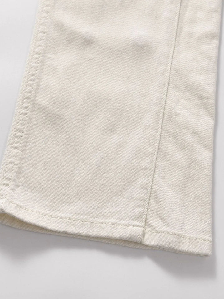 Men's Slim Straight Jeans with Snap Detail