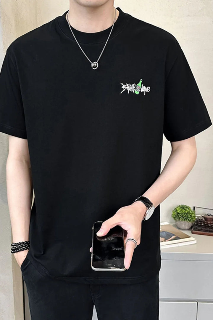 Men's Plus Size Graphic Round Neck Short Sleeve T-Shirt