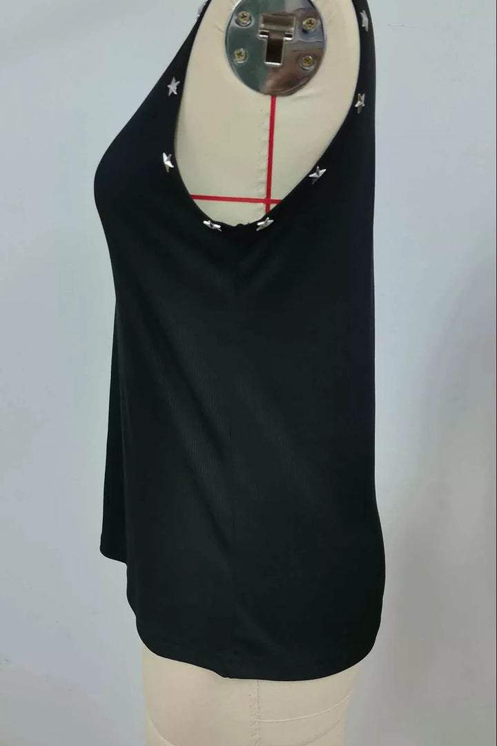 Star Detail Ribbed Tank