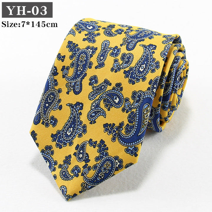 Korean-style Retro Hong Kong style Floral Casual Tie