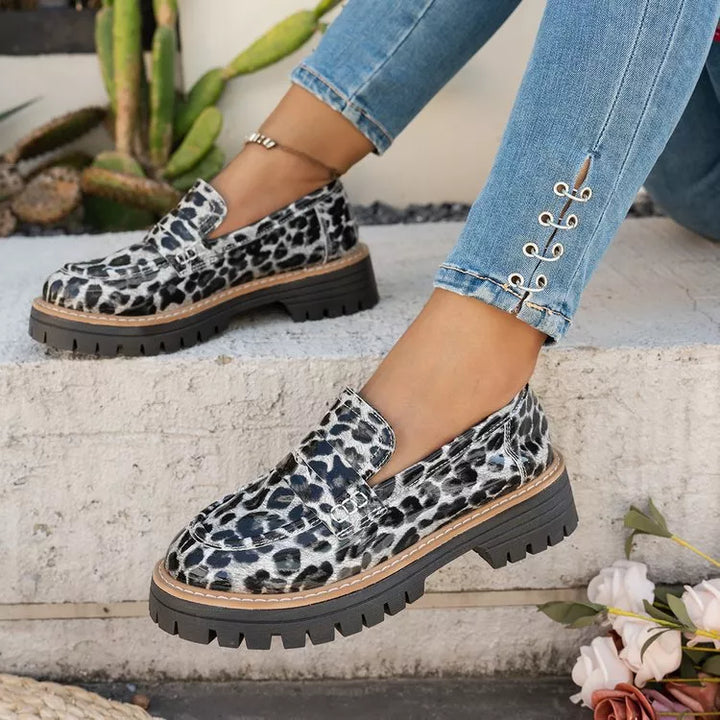 Round Toe Platform Loafers