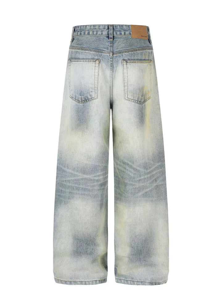 Men's Vintage Wash Wide Leg Jeans