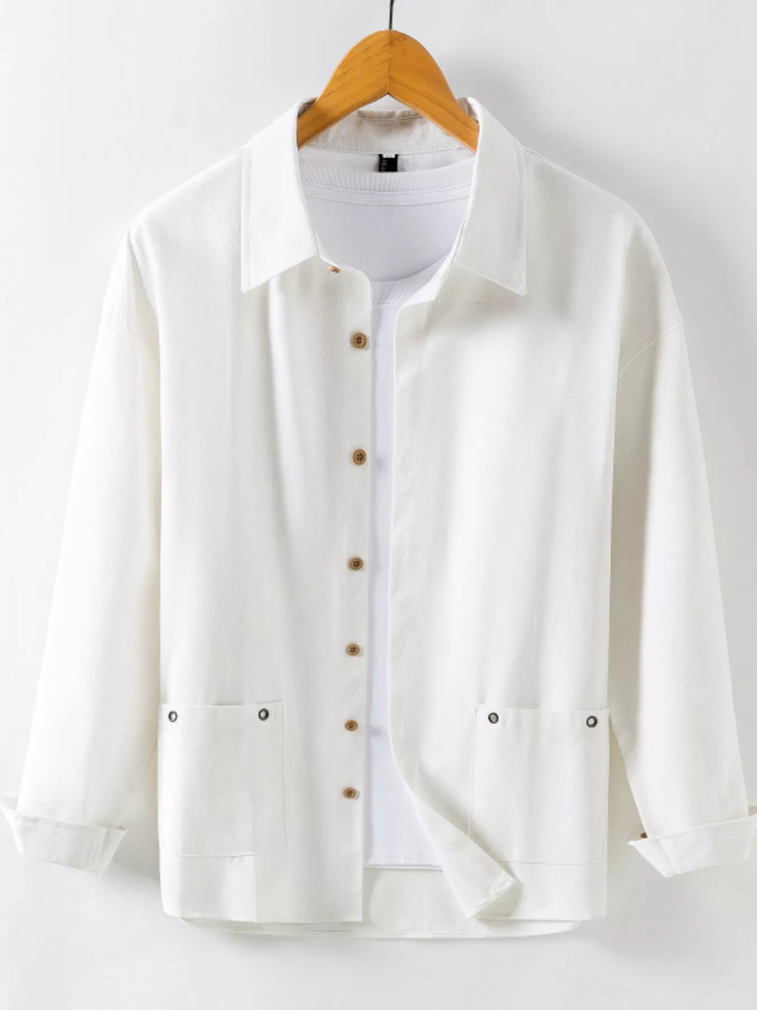 Men's Casual Solid Color Long Sleeve Shirt