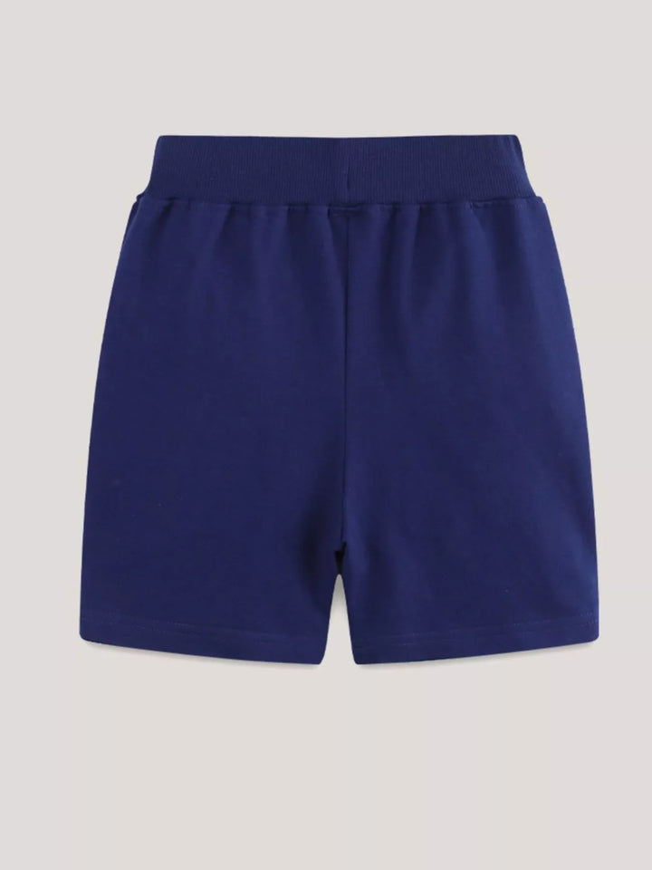 Children's Embroidered Construction Vehicle Shorts