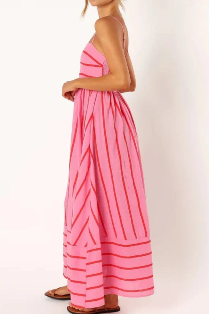 Striped Square Neck Cami Dress