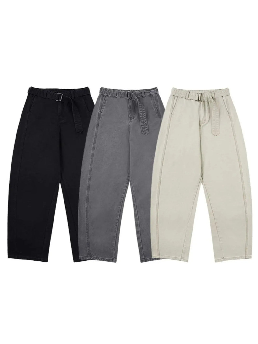 Men's Full Size Washed Wide Leg Cargo Pants Plus Size