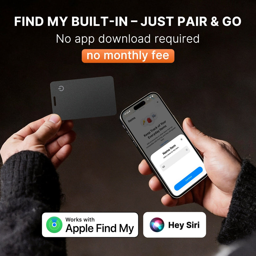 Smart Card Tracker For Find My, Anti-Lost Locator IP68 Waterproof Built-in Speaker, 90-Day Battery Life, Ultra-Slim Wallet Tracker