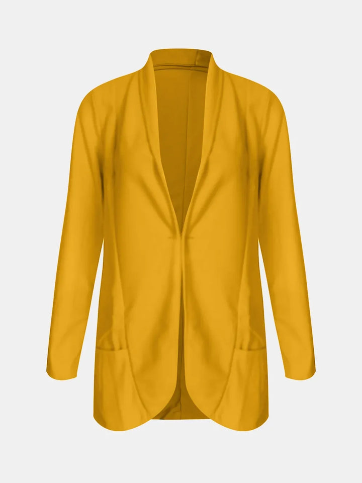 Collared Neck Long Sleeve Blazer