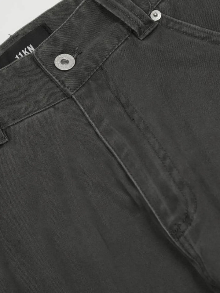 Men's Washed High Waist Flare Pants