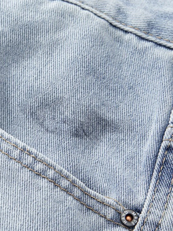 Men's Full Size Distressed Wide Leg Jeans Plus Size